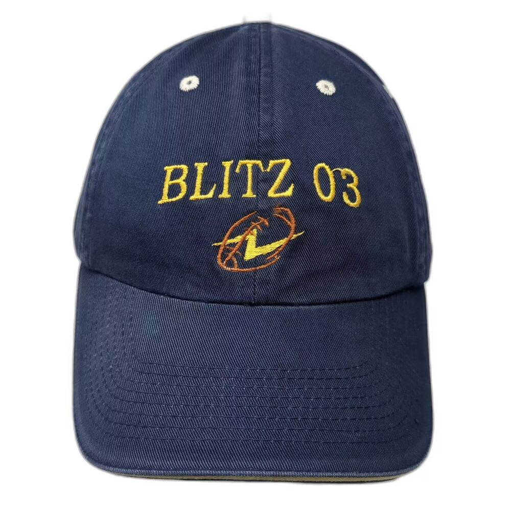 Fahrenheit Blue Yellow Baseball Cap Hat Blitz 03 Jones 44 Slideback Cotton OS
